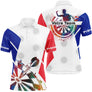 Polo Fléchettes Drapeau Français – Artistique Silhouette Joueur - Polo Homme