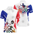 Polo Fléchettes Drapeau Français – Artistique Silhouette Joueur - Polo Homme