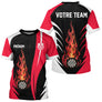 Polo Fléchettes Enflammées - Noir Rouge Personnalisé - T-Shirt Homme