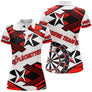 Polo Fléchettes Fléchettes – Graphisme Rouge Énergie Personnalisé - Polo Femme