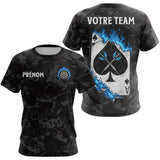 Polo Fléchettes Flamme - Bleue As Pique Personnalisé - T-Shirt Femme