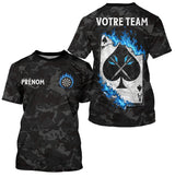 Polo Fléchettes Flamme - Bleue As Pique Personnalisé - T-Shirt Homme