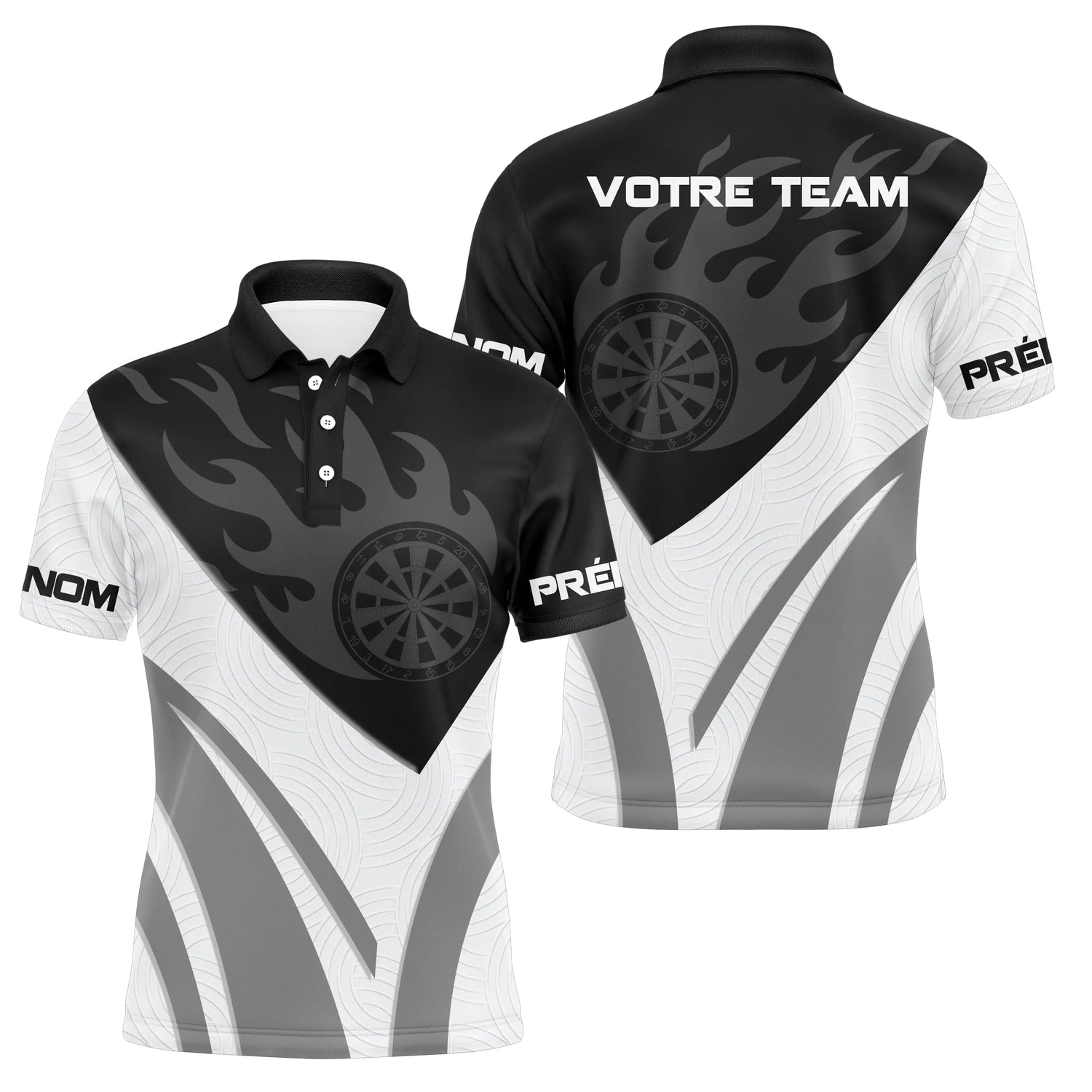 Polo Fléchettes Flamme Personnalisé – Design Sport Premium - Polo Homme