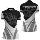 Polo Fléchettes Flamme Personnalisé – Design Sport Premium - Polo Zippé Femme