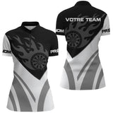Polo Fléchettes Flamme Personnalisé – Design Sport Premium - Polo Zippé Femme