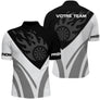 Polo Fléchettes Flamme Personnalisé – Design Sport Premium - Polo Zippé Homme