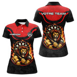 Polo Fléchettes Flammes Personnalisé - Style Lion Guerrier - Polo Femme