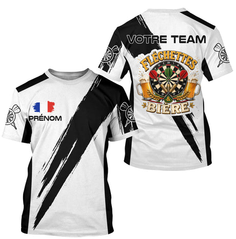 Polo Fléchettes Français Personnalisé – Style Pub Sportif - T-Shirt Homme