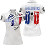 Polo Fléchettes France – Design Tricolore Personnalisé - Polo Femme