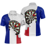 Polo Fléchettes France Drapeau - Design 3D Cible - Polo Homme