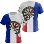 Polo Fléchettes France Drapeau - Design 3D Cible - T-Shirt Femme