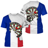 Polo Fléchettes France Drapeau - Design 3D Cible - T-Shirt Homme