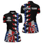 Polo Fléchettes France Noir - Design Drapeau Tricolore - Polo Zippé Femme