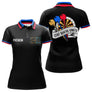 Polo Fléchettes Homme Femme - 180 Noir Bleu Personnalisable - Polo Femme