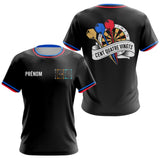 Polo Fléchettes Homme Femme - 180 Noir Bleu Personnalisable - T-Shirt Femme