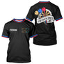 Polo Fléchettes Homme Femme - 180 Noir Bleu Personnalisable - T-Shirt Homme
