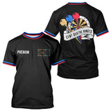 Polo Fléchettes Homme Femme - 180 Noir Bleu Personnalisable - T-Shirt Homme