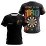 Polo Fléchettes Homme Femme - 180 Noir Équipe - T-Shirt Femme