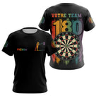 Polo Fléchettes Homme Femme - 180 Noir Équipe - T-Shirt Femme