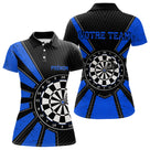 Polo Fléchettes Homme Femme - Cible Bullseye Noir - Polo Femme