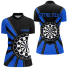 Polo Fléchettes Homme Femme - Cible Bullseye Noir - Polo Zippé Femme
