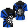 Polo Fléchettes Homme Femme - Cible Bullseye Noir - Polo Zippé Homme