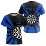 Polo Fléchettes Homme Femme - Cible Bullseye Noir - T-Shirt Femme