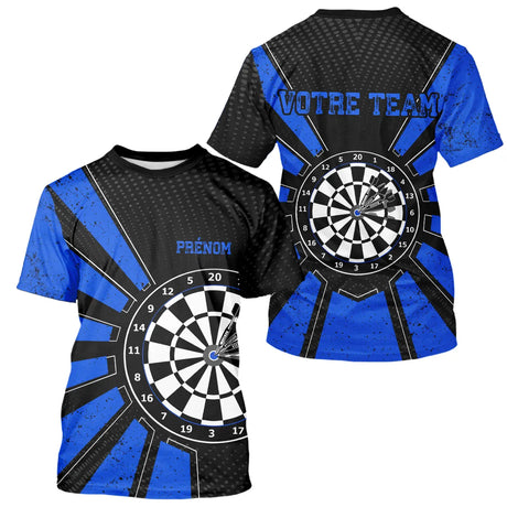 Polo Fléchettes Homme Femme - Cible Bullseye Noir - T-Shirt Homme