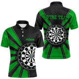Polo Fléchettes Homme Femme - Cible Bullseye Noir Green - Polo Homme