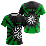 Polo Fléchettes Homme Femme - Cible Bullseye Noir Green - T-Shirt Femme