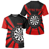 Polo Fléchettes Homme Femme - Cible Bullseye Noir Rouge - T-Shirt Homme