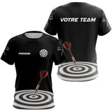 Polo Fléchettes Homme Femme - Cible Noir & Rouge Personnalisé - T-Shirt Femme