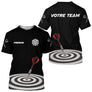 Polo Fléchettes Homme Femme - Cible Noir & Rouge Personnalisé - T-Shirt Homme
