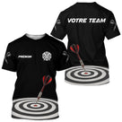 Polo Fléchettes Homme Femme - Cible Noir & Rouge Personnalisé - T-Shirt Homme