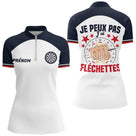 Polo Fléchettes Homme Femme - Je Peux Pas Personnalisé - Polo Zippé Femme