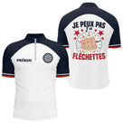 Polo Fléchettes Homme Femme - Je Peux Pas Personnalisé - Polo Zippé Homme