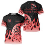 Polo Fléchettes Homme Femme - Noir Rouge Motifs Flammes - T-Shirt Homme