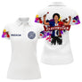 Polo Fléchettes Homme Femme - Personnalisé Blanc & Couleurs - Polo Femme