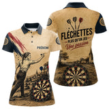 Polo Fléchettes Homme Femme - Personnalisé Vintage Beige - Polo Femme