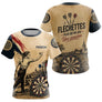 Polo Fléchettes Homme Femme - Personnalisé Vintage Beige - T-Shirt Femme