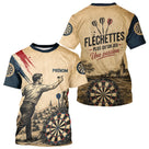 Polo Fléchettes Homme Femme - Personnalisé Vintage Beige - T-Shirt Homme