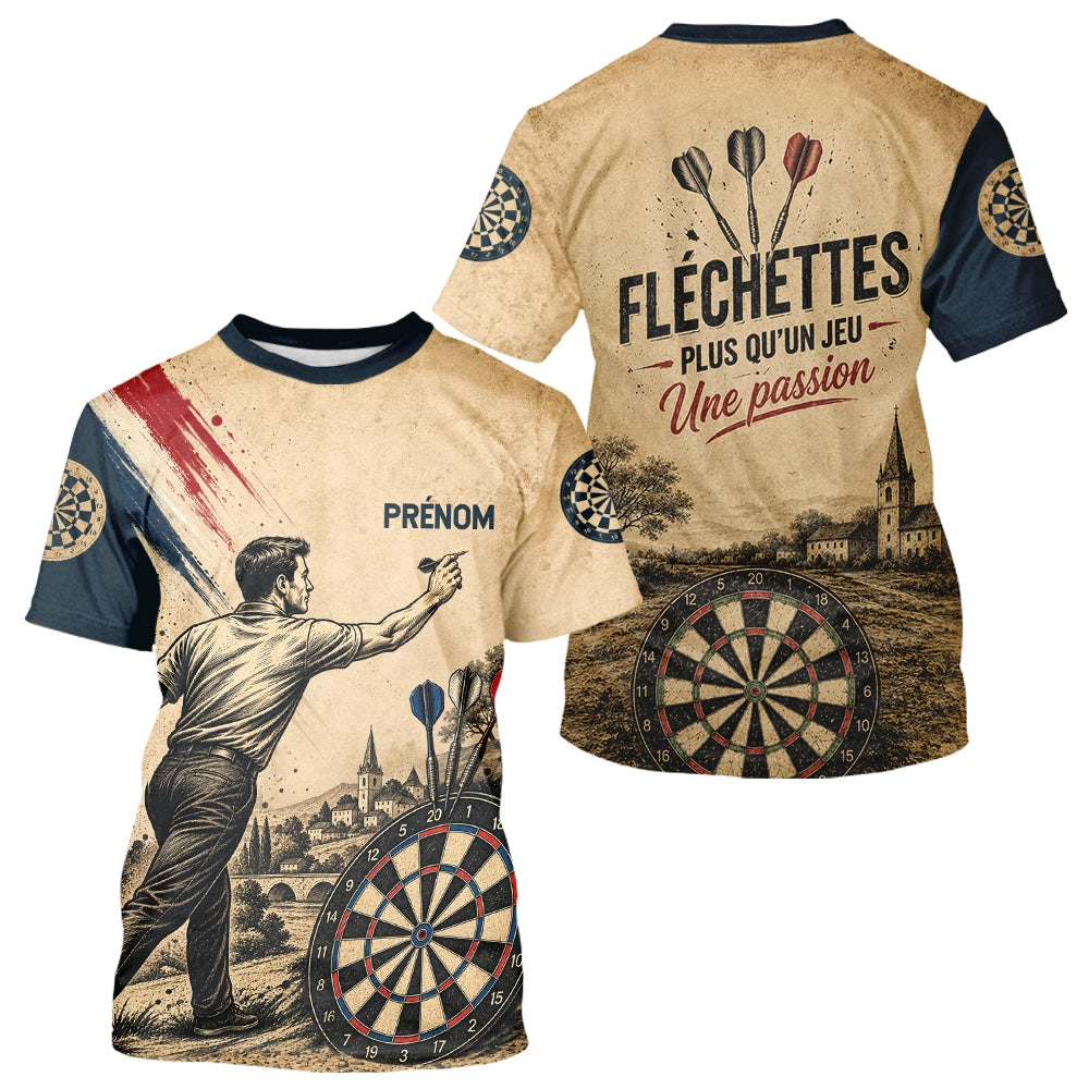 Polo Fléchettes Homme Femme - Personnalisé Vintage Beige - T-Shirt Homme