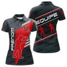 Polo Fléchettes Homme Femme - Rouge & Noir Équipe - Polo Femme