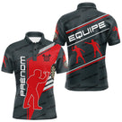 Polo Fléchettes Homme Femme - Rouge & Noir Équipe - Polo Homme