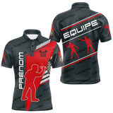 Polo Fléchettes Homme Femme - Rouge & Noir Équipe - Polo Homme