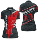 Polo Fléchettes Homme Femme - Rouge & Noir Équipe - Polo Zippé Femme