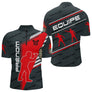 Polo Fléchettes Homme Femme - Rouge & Noir Équipe - Polo Zippé Homme