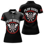 Polo Fléchettes Homme Femme Noir - Play Hard 180 - Polo Femme
