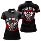 Polo Fléchettes Homme Femme Noir - Play Hard 180 - Polo Femme