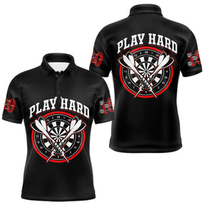 Polo Fléchettes Homme Femme Noir - Play Hard 180 - Polo Homme
